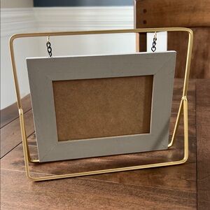 Modern Gold and Gray Hanging Photo Frame